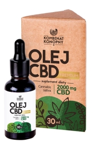 Olej CBD Premium 2000mg 30ml Kombinat Konopny