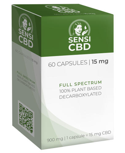 Kapsułki CBD 15mg 60 szt. Sensi Seeds 900 mg CBD