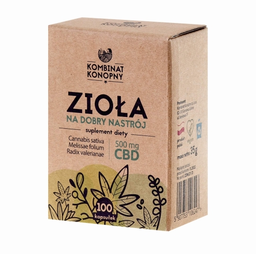 Zioła na dobry nastrój 500mg CBD - 100 kapułek
